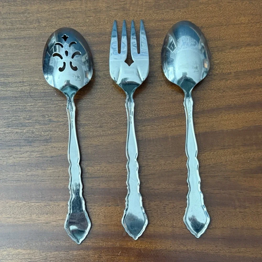Oneida Community SATINIQUE Stainless Steel Serving Utensils – 3‎ Piece Set MCM